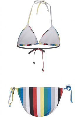 Striped bikini with tie band