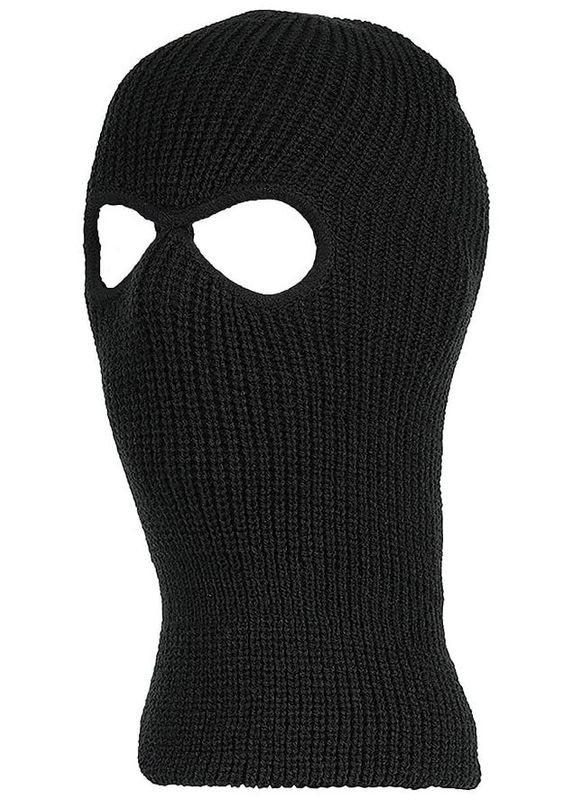 2-huls balaclava i akrylgarn