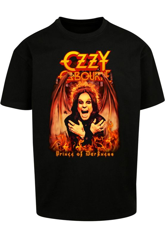 T-shirt för herr med ozzy Osbourne, eldar– svart