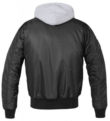 MA1 bomberjacka with hood black/grey