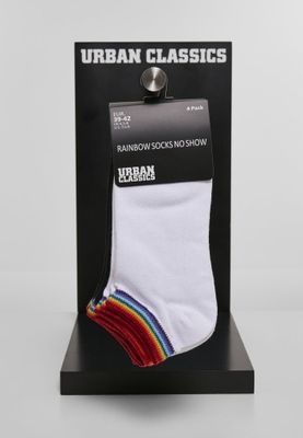 Rainbow Socks No Show 4-Pack
