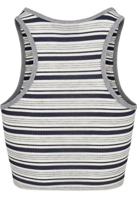 Stribet sweater uden arme