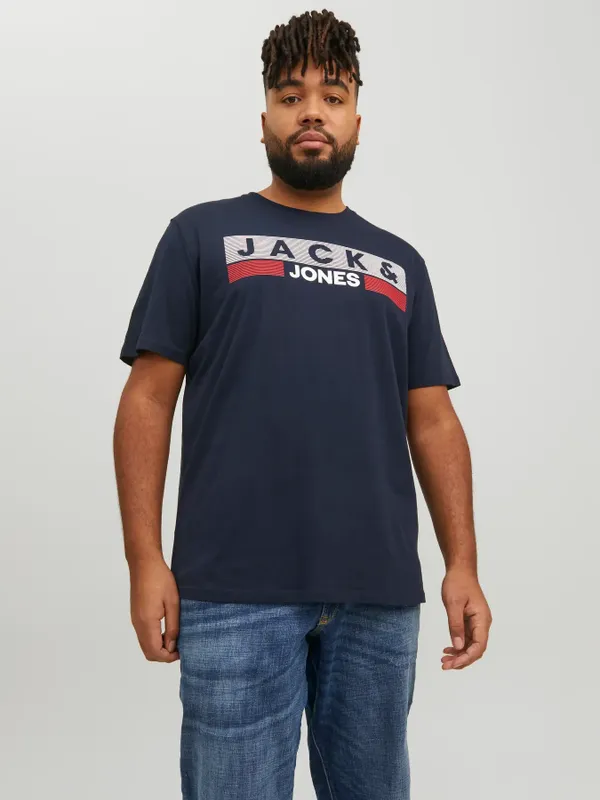 ACK & JONES Navy T-shirt PLAY Plus Size herr