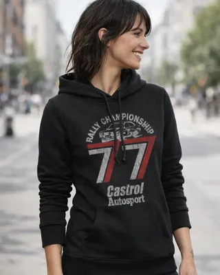 Castrol 77 Girly Huvtröja dam i svart