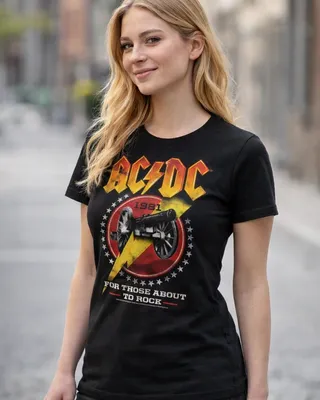 AC/DC - 1981 For Those About To Rock Girly Tee