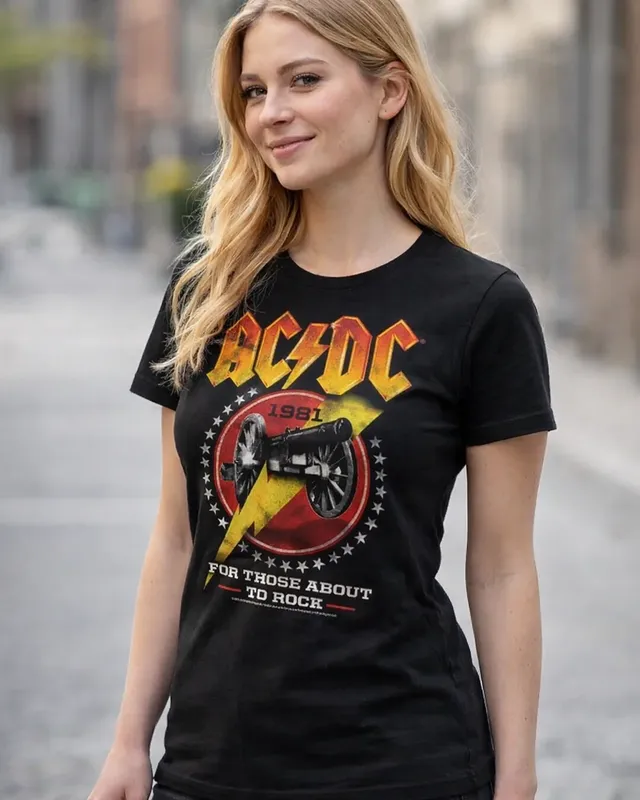 AC/DC - 1981 For Those About To Rock Girly Tee
