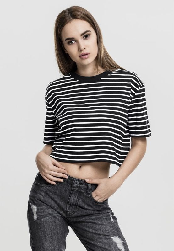 Short striped t-shirt oversized pond