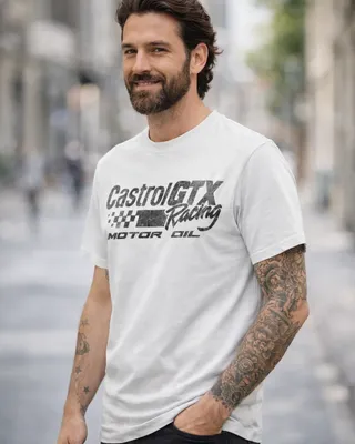 Castrol GTX Auto Racing T-shirt i vit