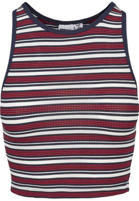 Stribet sweater uden arme