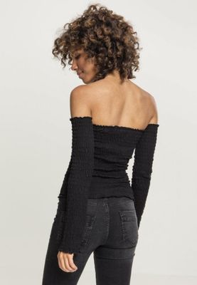 Smock top with bare shoulders ladies