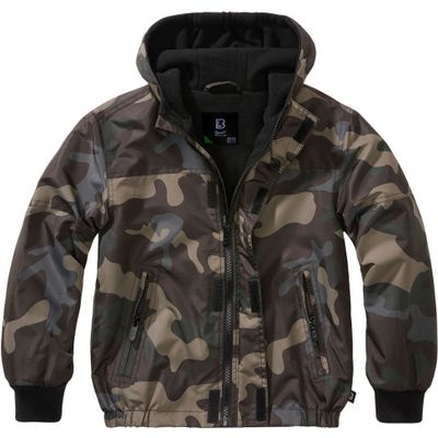 Windbreaker with fleece lining darkcamo - Child