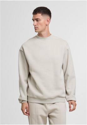 Tröja för herr med fluffy Crewneck – molnfärg
