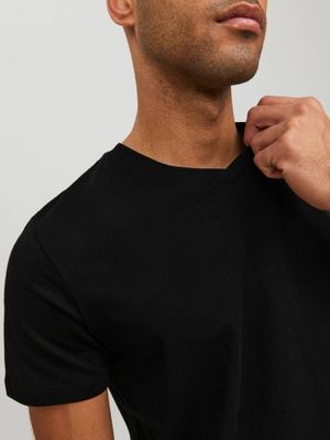 Sort v-hals T-shirt til mænd
