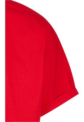 Long Shaped Turnup Tee Cityred
