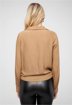 Viscose structure Blouse with tie detail