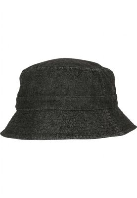 Black bucket hat denim