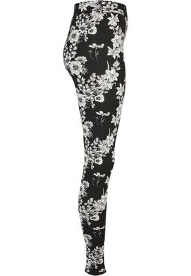 Black flower leggings