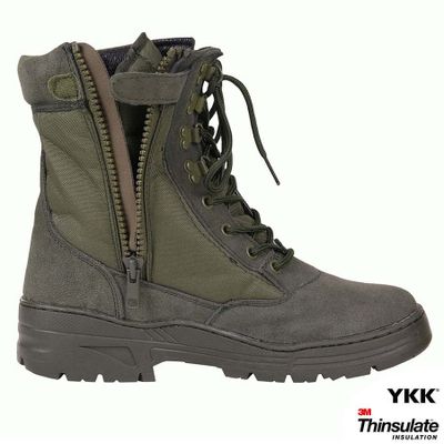 Combat boots YKK zipper