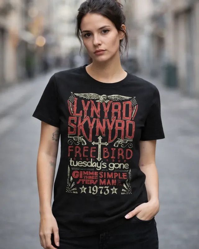 Lynyrd Skynyrd Free Bird T-shirt dam i svart