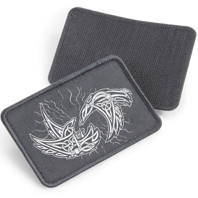 Ravens of odin - fabric patch with Velcro