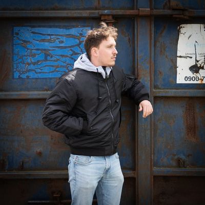 MA-1 hooded bomber jacket
