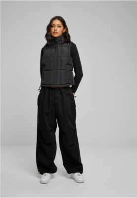 Ladies' reversible short puffer vest
