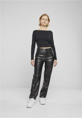 Stylish high-waisted faux leather pants for women