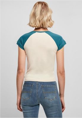Ladies Organic Stretch Short Retro Baseball Tee