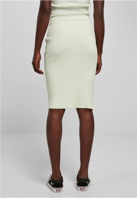 Ladies Rib Knit Midi Skirt