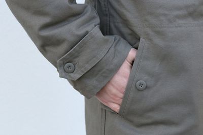 BW parka with teddy lining