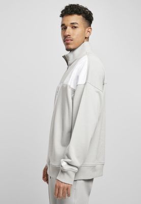 Sweatshirt med kort dragkedja i kragen