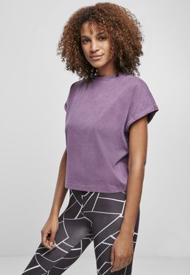 Kort t-shirt til kvinder med sænket arm