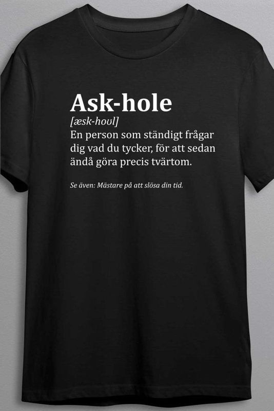 Ask-hole betyder - T-shirt
