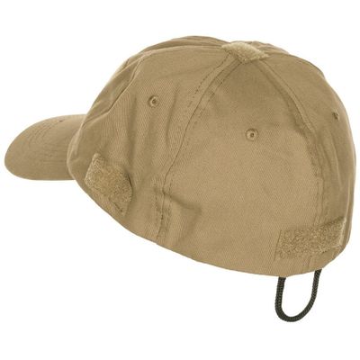 Sandfarvet hætte med velcro