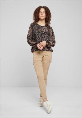 Chiffon blouse with Ornament print