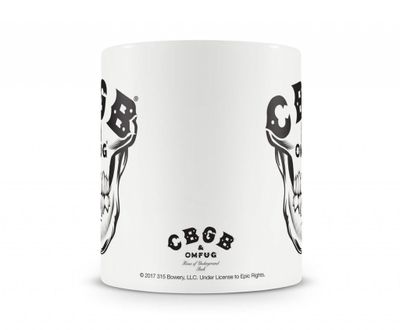 CBGB & OMFUG Skull coffee mug