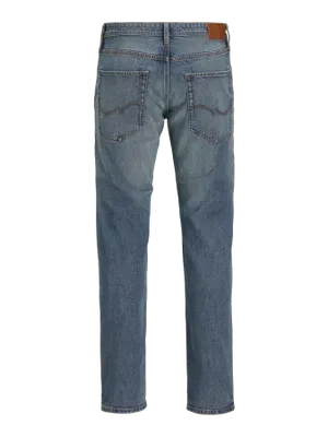 Stentvättade jeans tapered fit herr - MIKE