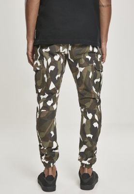 Geometric camo cargo pants