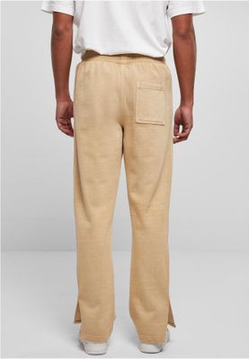 Soft trousers with wide cuffs and slits