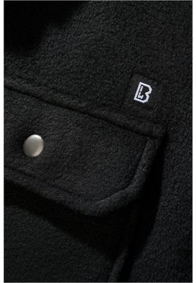 Black shirt jacket in fleece