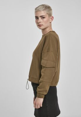 Short sweatshirt with arm pockets ladies