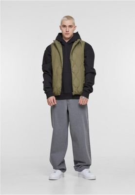 Stylish Olive Green Quilted Vest for Men