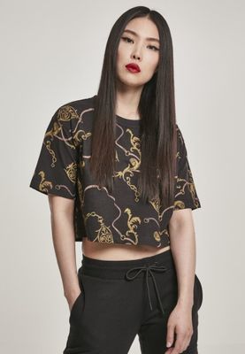 Short t-shirt in luxury pattern ladies