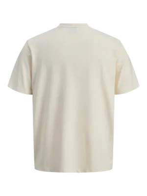 Loose fit T-shirt i vit single jersey