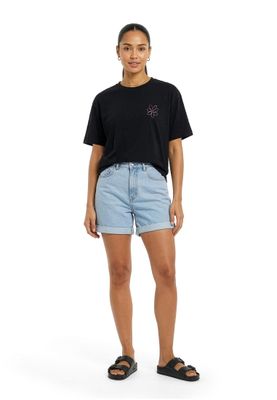 T-shirt för dam i bomullsjersey – svart