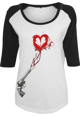 Raglan-t-shirt med pistolprint