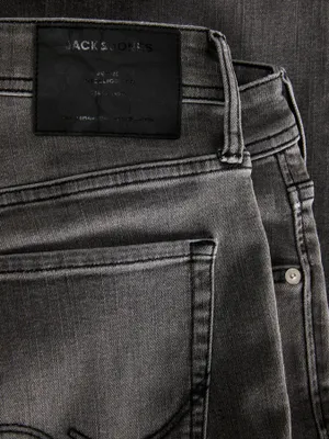 Mörkgrå slim fit jeans med stretch - GLENN