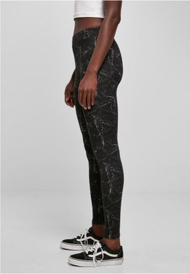 Black marble leggings