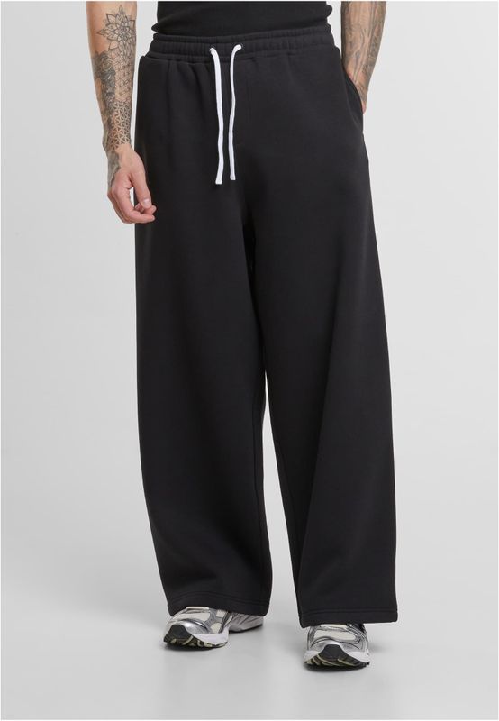 Fluffy Wide Leg Trackpants Byxor för herr – svart