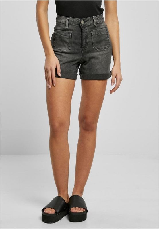 Højtaljede denimshorts til kvinder